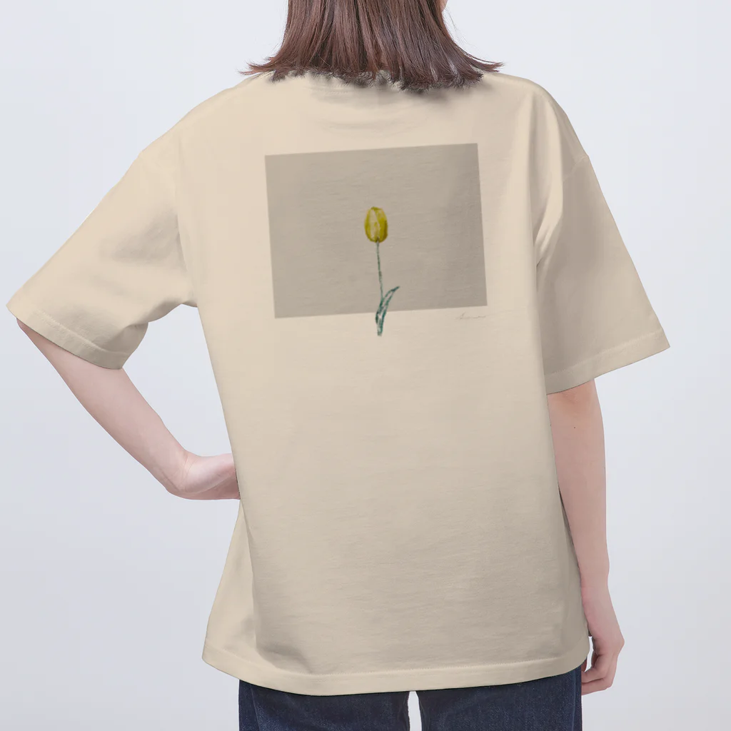 rilybiiのLemon Tulip × Greige × Logo オーバーサイズTシャツ