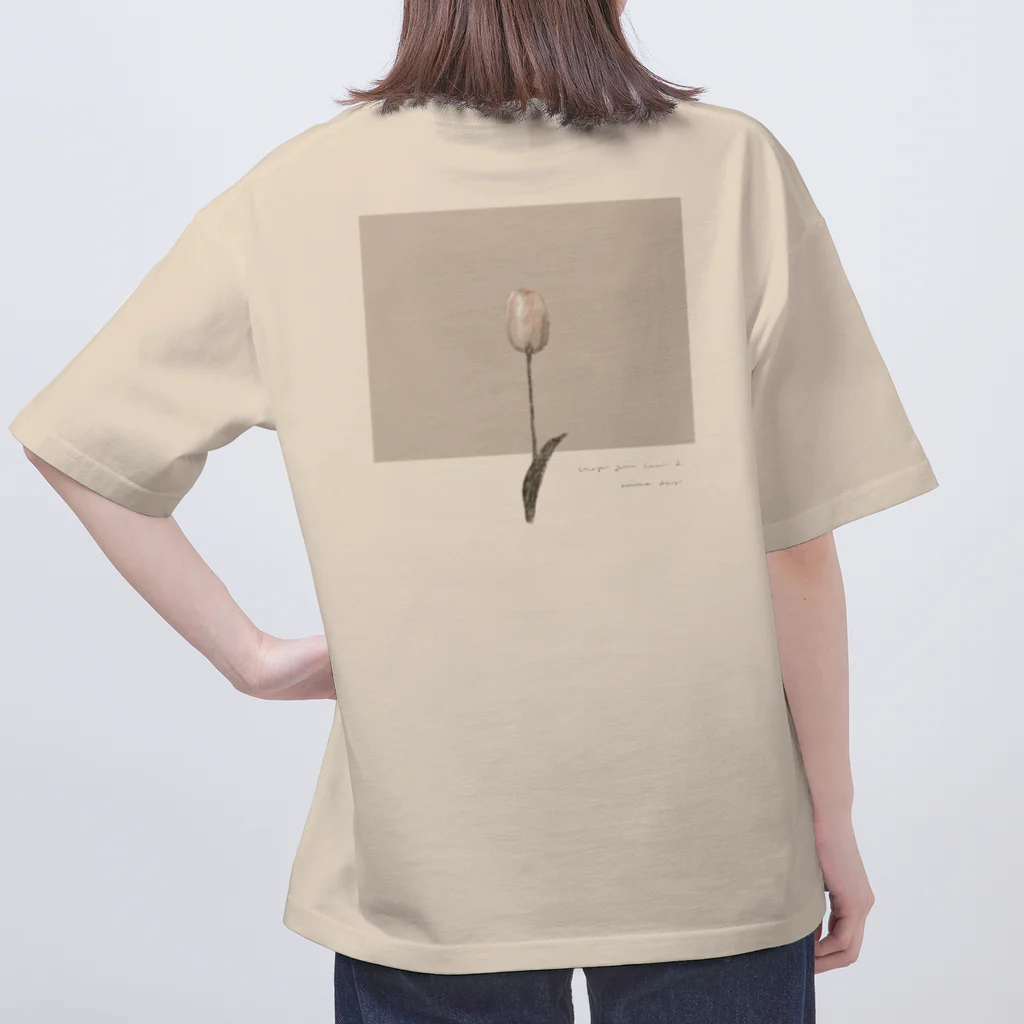 rilybiiのantique peach milk tea × logo message Oversized T-Shirt