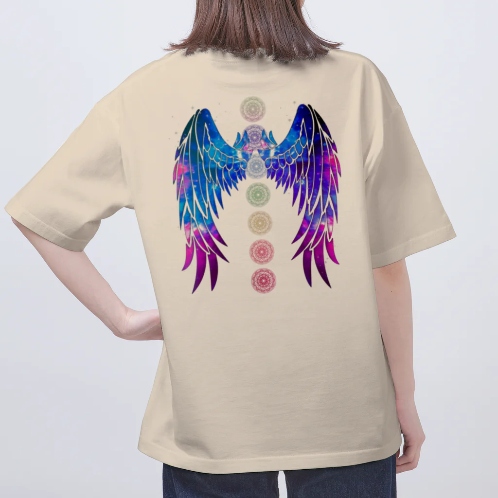 💖宇宙整体♪🌈♪こころからだチャンネル♪💖の母性回帰曼荼羅　change the purple💖 オーバーサイズTシャツ