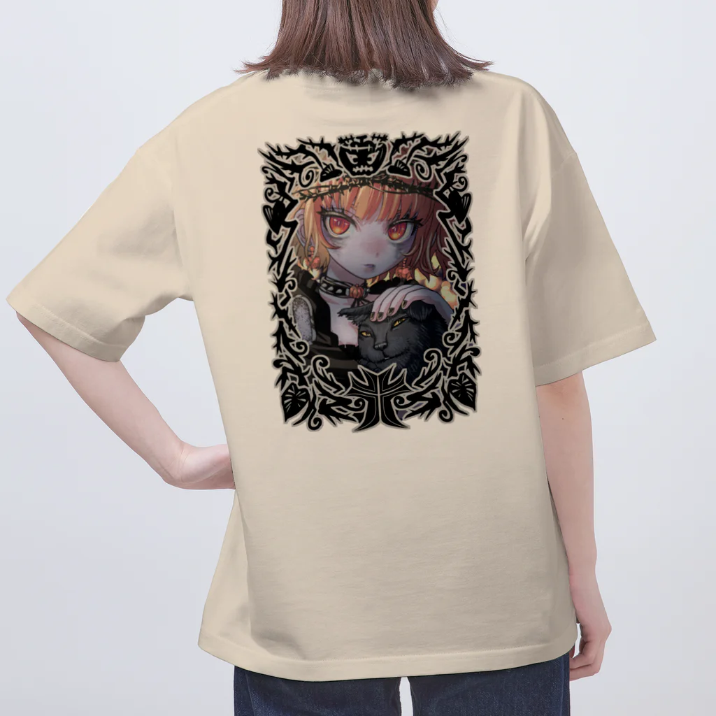 nya-mew（ニャーミュー）の最後のハロウィン(バックプリント) オーバーサイズTシャツ