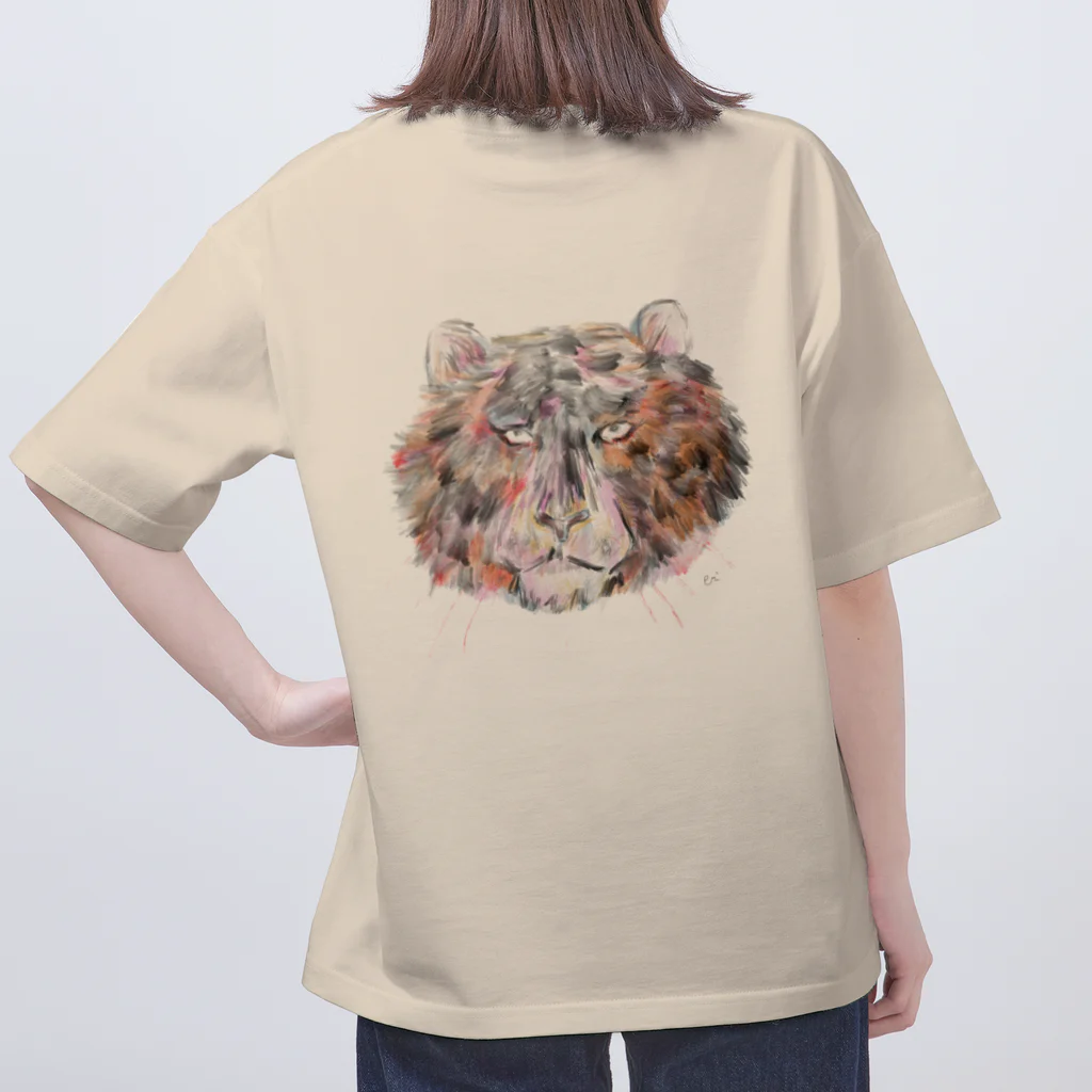 yamamotoeriの右足が痛い虎 オーバーサイズTシャツ