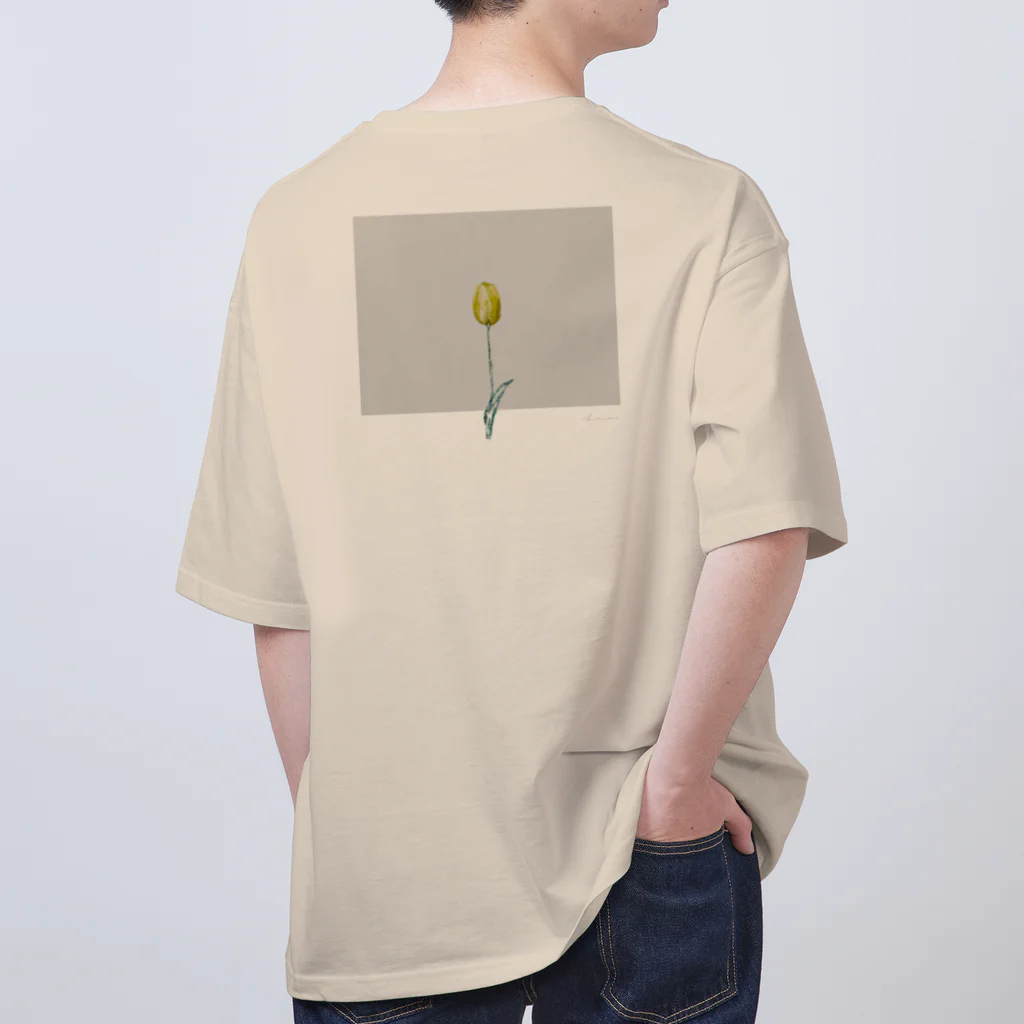 rilybiiのLemon Tulip × Greige × Logo オーバーサイズTシャツ