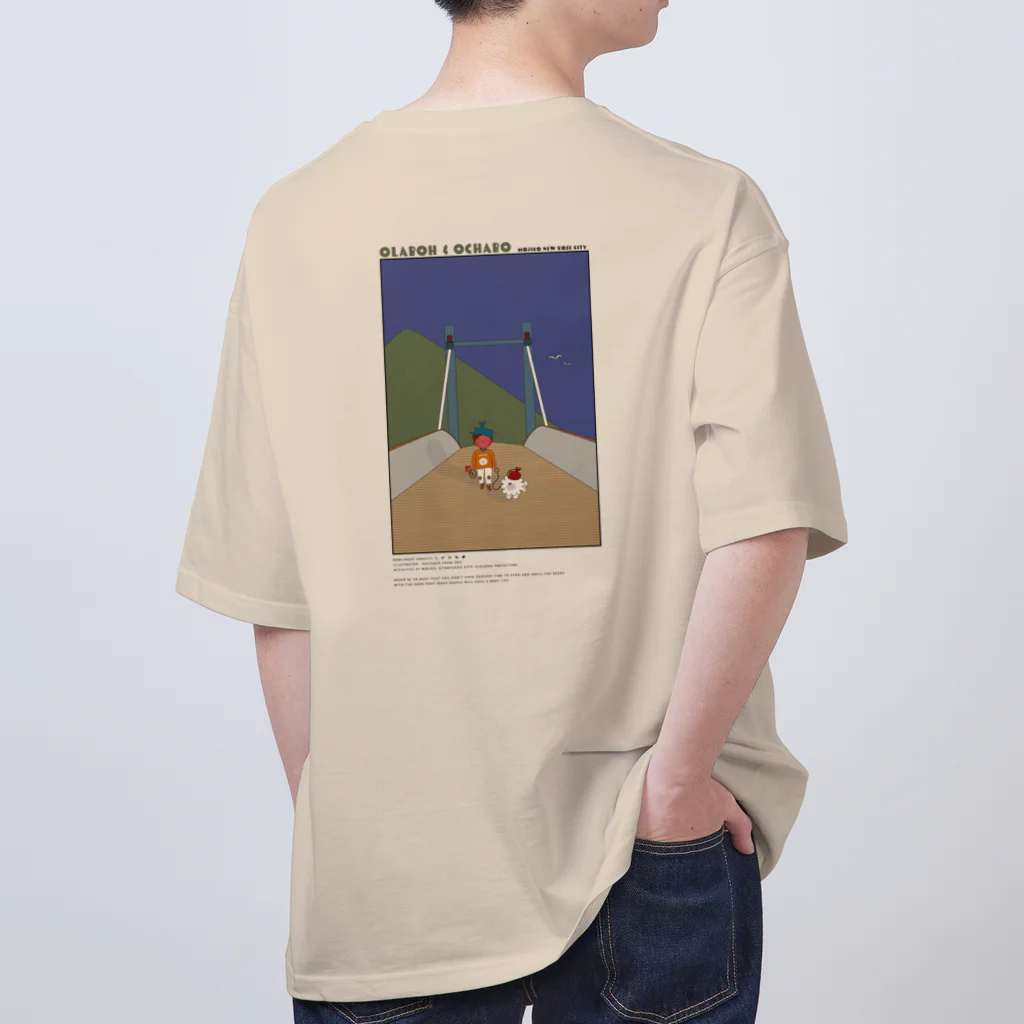 NOBLEROSEGRAFFITIの門司港 ブルーウィング Oversized T-Shirt