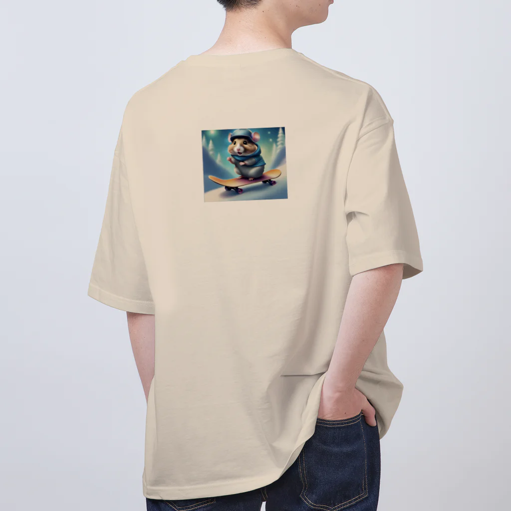 HiStory-jinのアーモンド好きのハムスターココちゃんの待ち伏せ Oversized T-Shirt