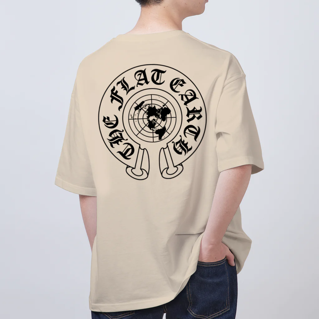 Mappila SHOPのフラットアースMAP04 ch-BLACK Oversized T-Shirt