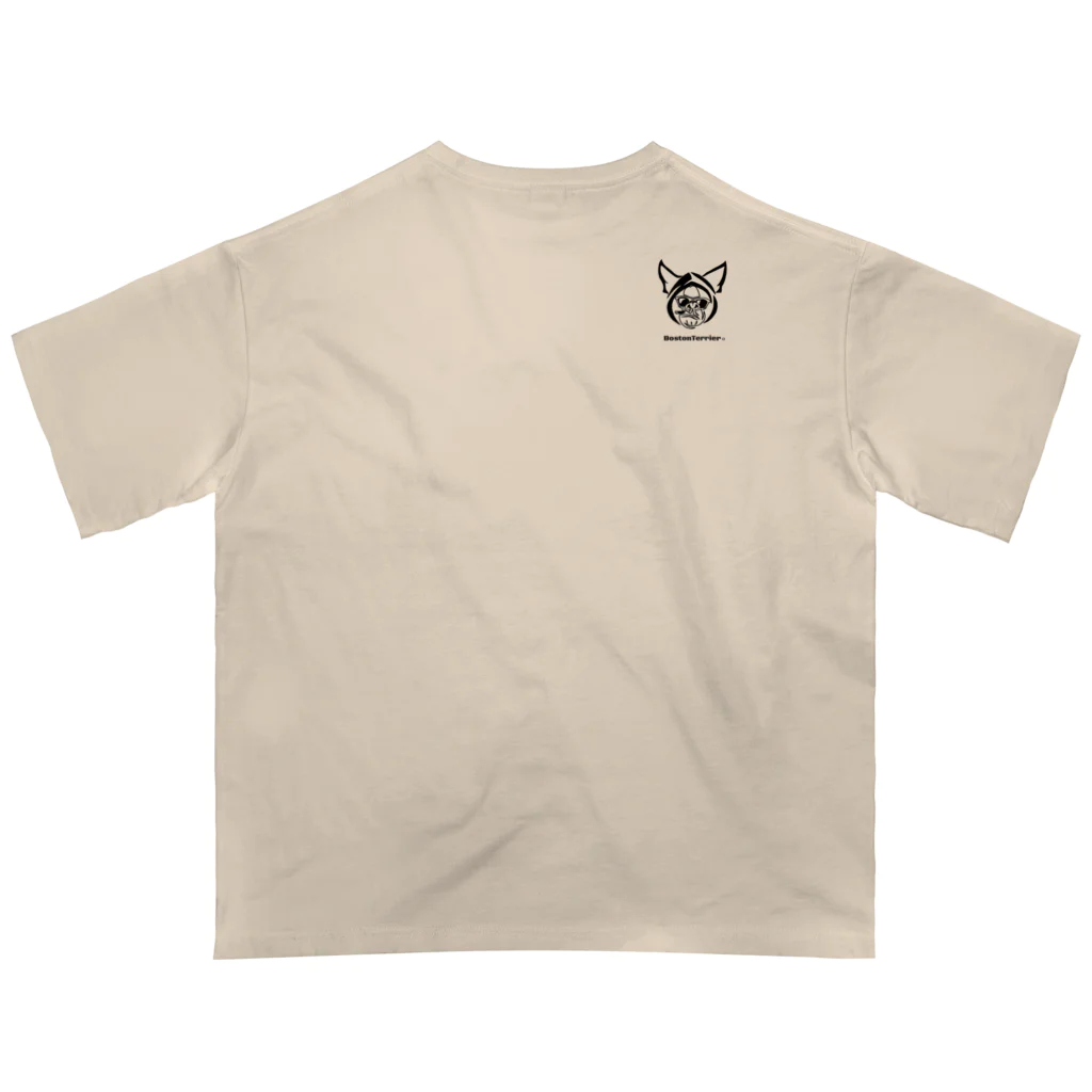 T.Borston69のBorston Terrier~Cool White~ オーバーサイズTシャツ