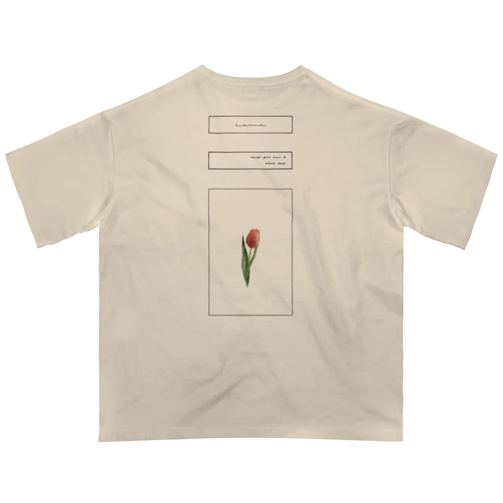 rilybiiのlogo flame × tulip flame Oversized T-Shirt