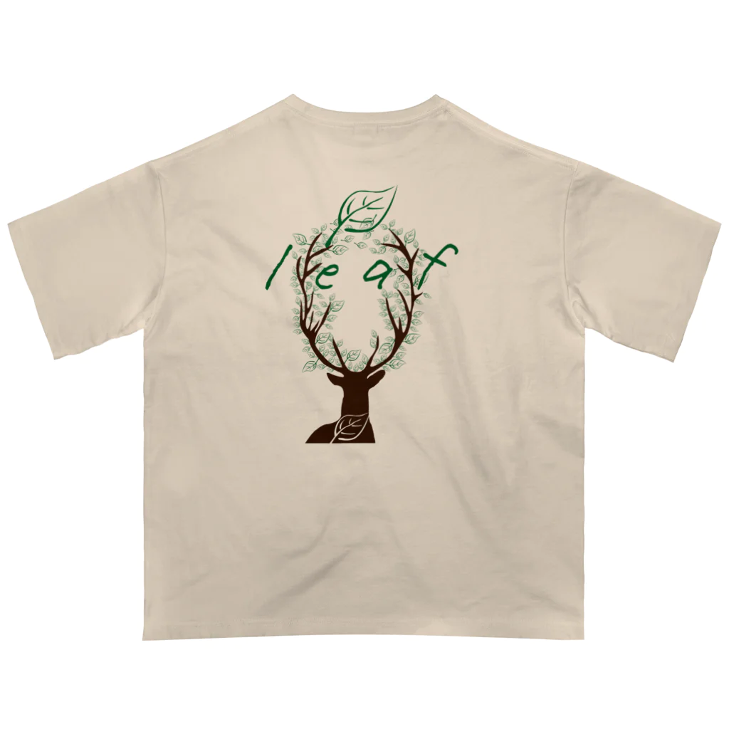 キャンプグッズ【tゑnt by leaf】の鹿leaf Oversized T-Shirt