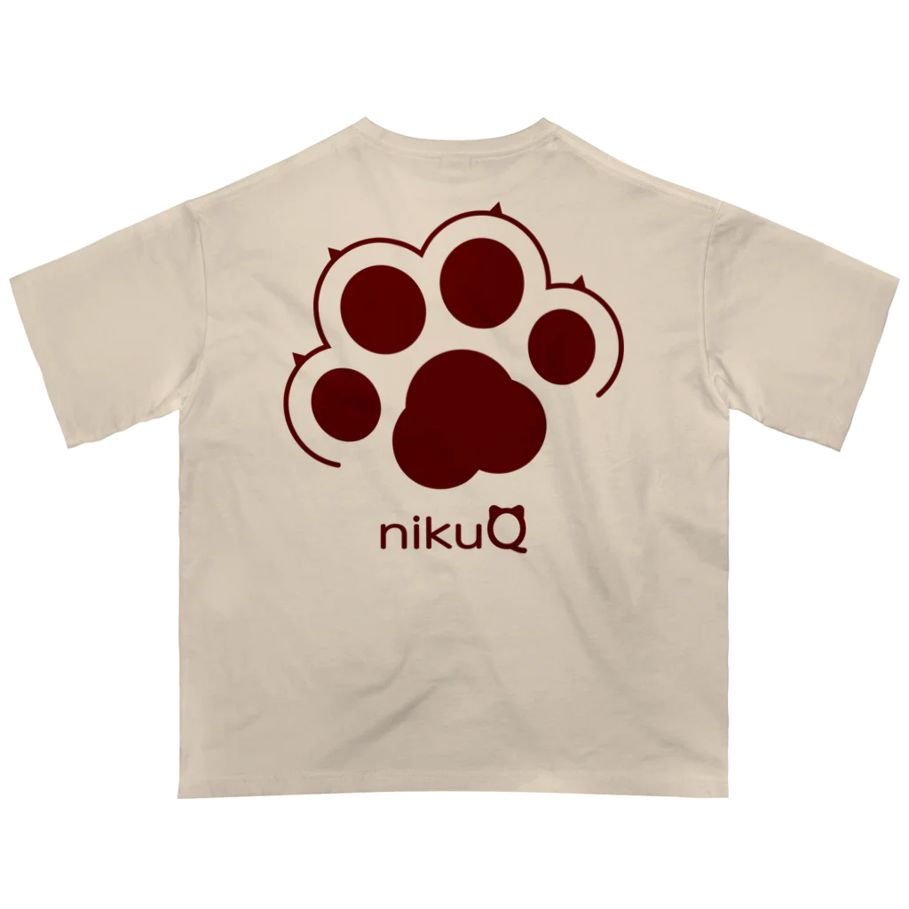 WebArtsの肉球をモチーフにしたオリジナルブランド「nikuQ」（猫タイプ）です Oversized T-Shirt