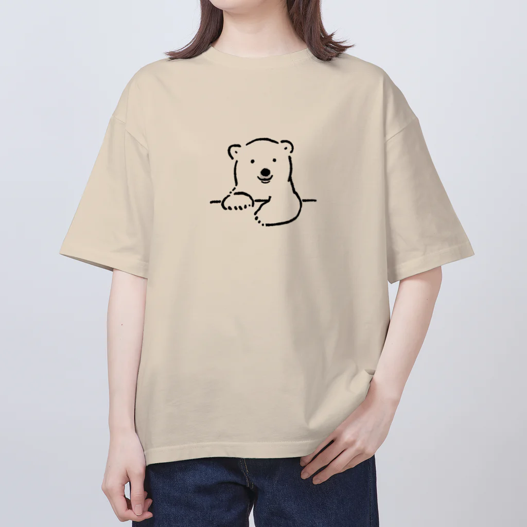 ハルクマ SUZURI STOREのシロクマの赤ちゃん オーバーサイズTシャツ