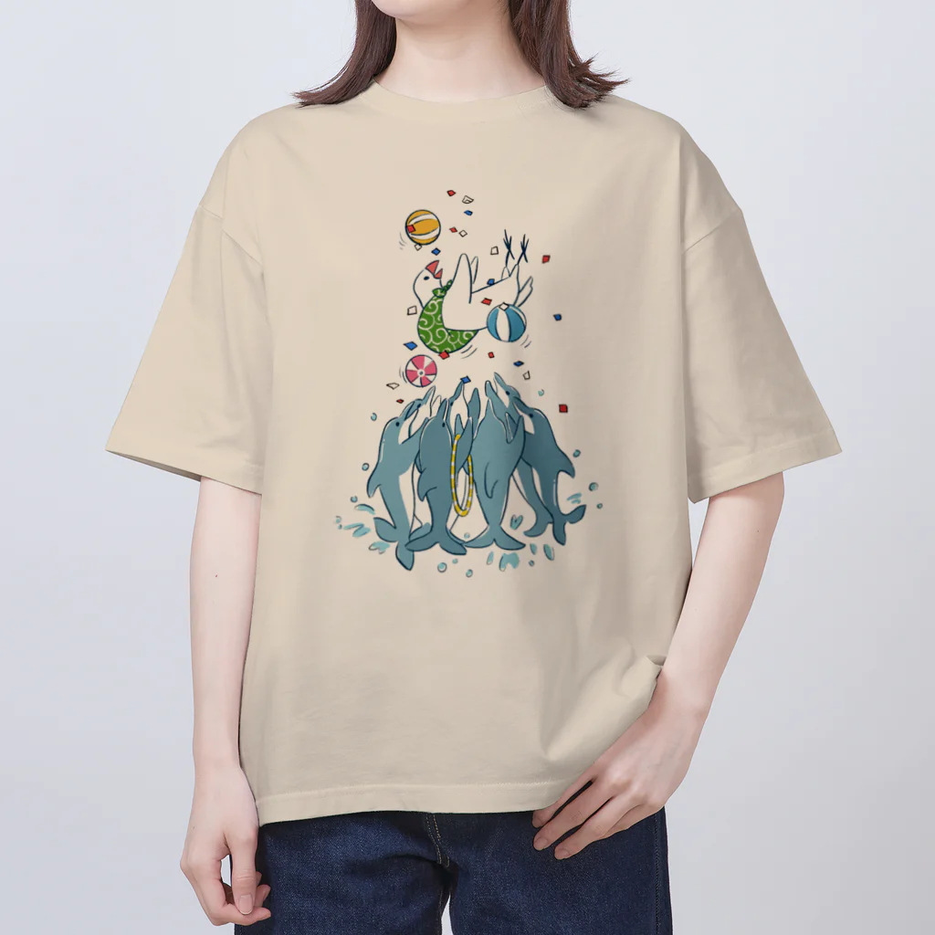 ふろしき文鳥のお店のめでたい胴上げ Oversized T-Shirt