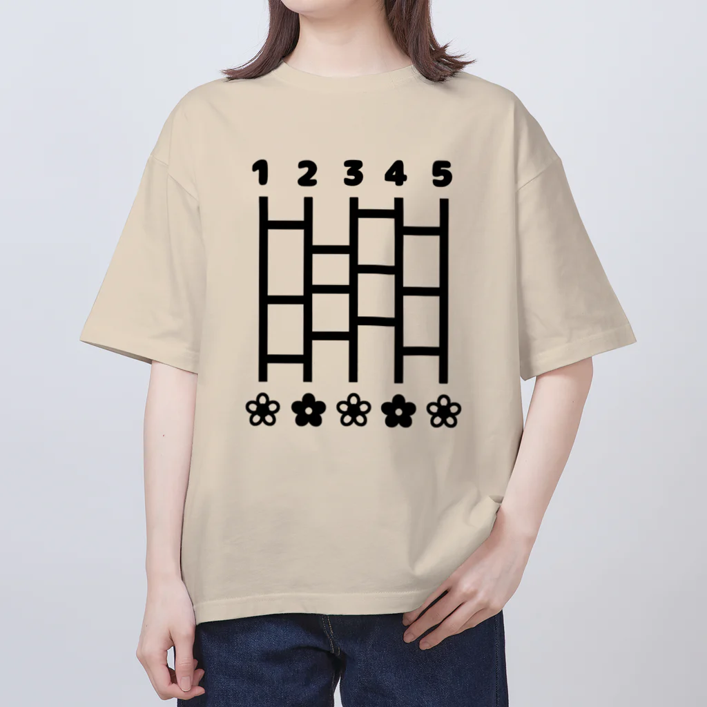 Fuuのあみだくじ（花） オーバーサイズTシャツ