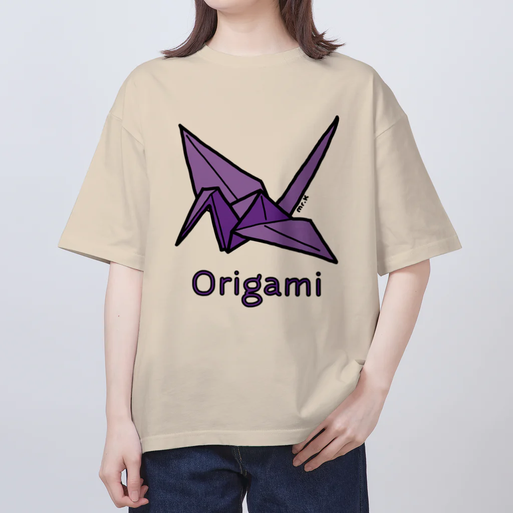 MrKShirtsのOrigami (折り紙鶴) 色デザイン オーバーサイズTシャツ