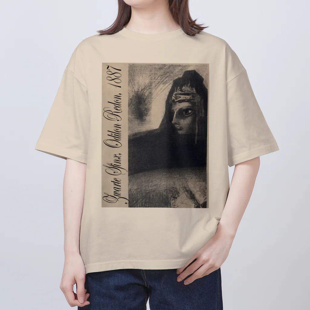 PALA's SHOP　cool、シュール、古風、和風、のZwarte Sfinx, Odilon Redon, 1887 Oversized T-Shirt