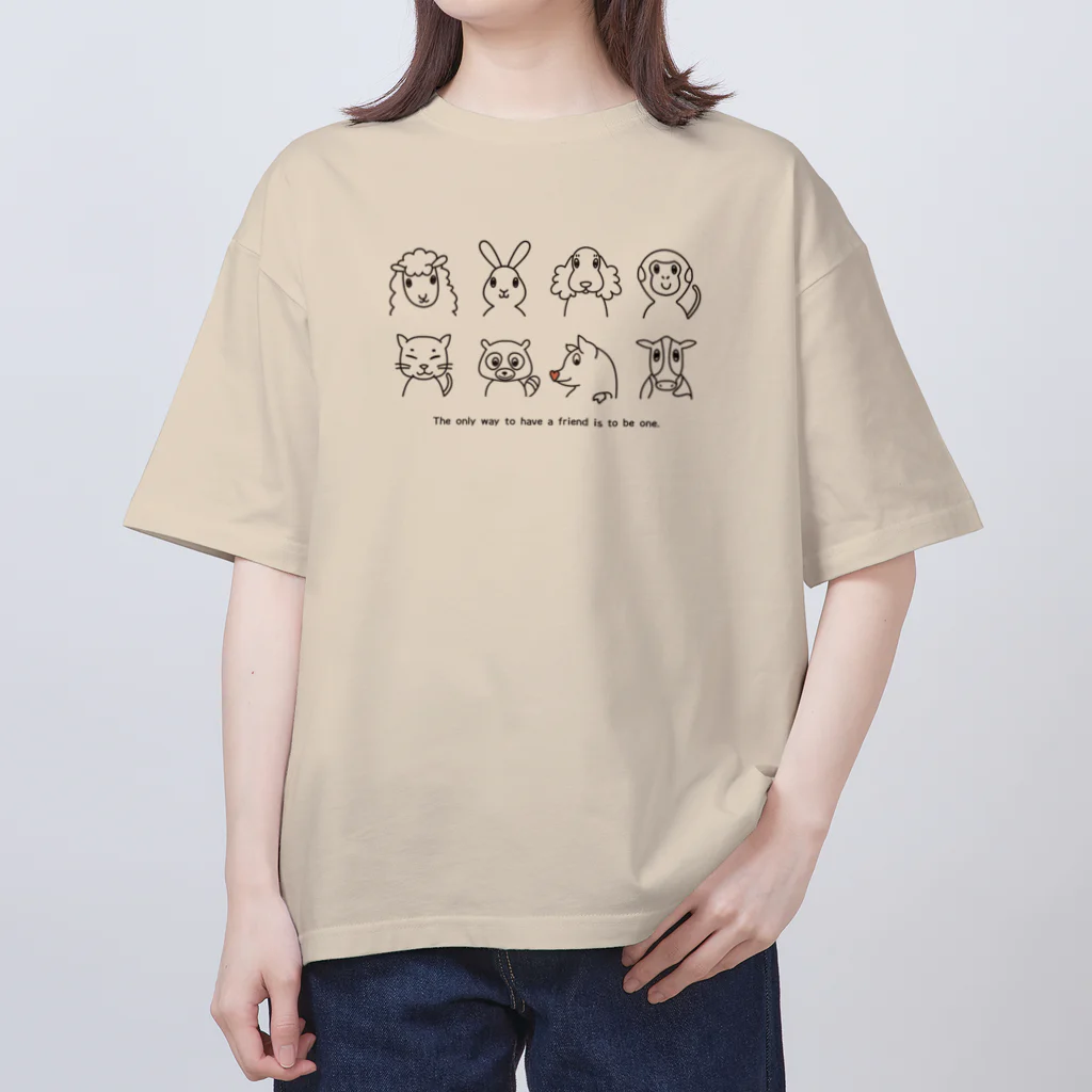 ariariartの動物大集合！（チャリティー） Oversized T-Shirt