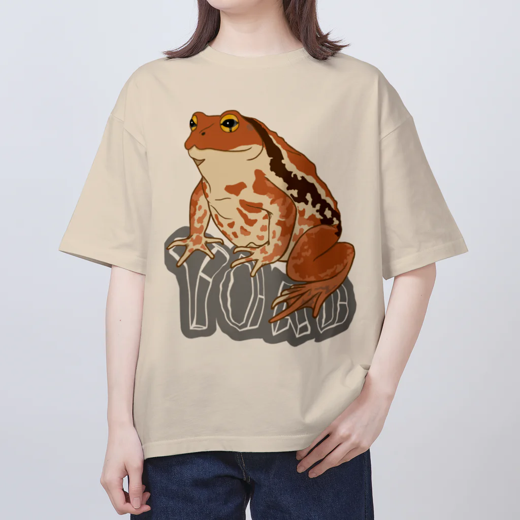 LalaHangeulのTOAD (ヒキガエル) 英字バージョン Oversized T-Shirt