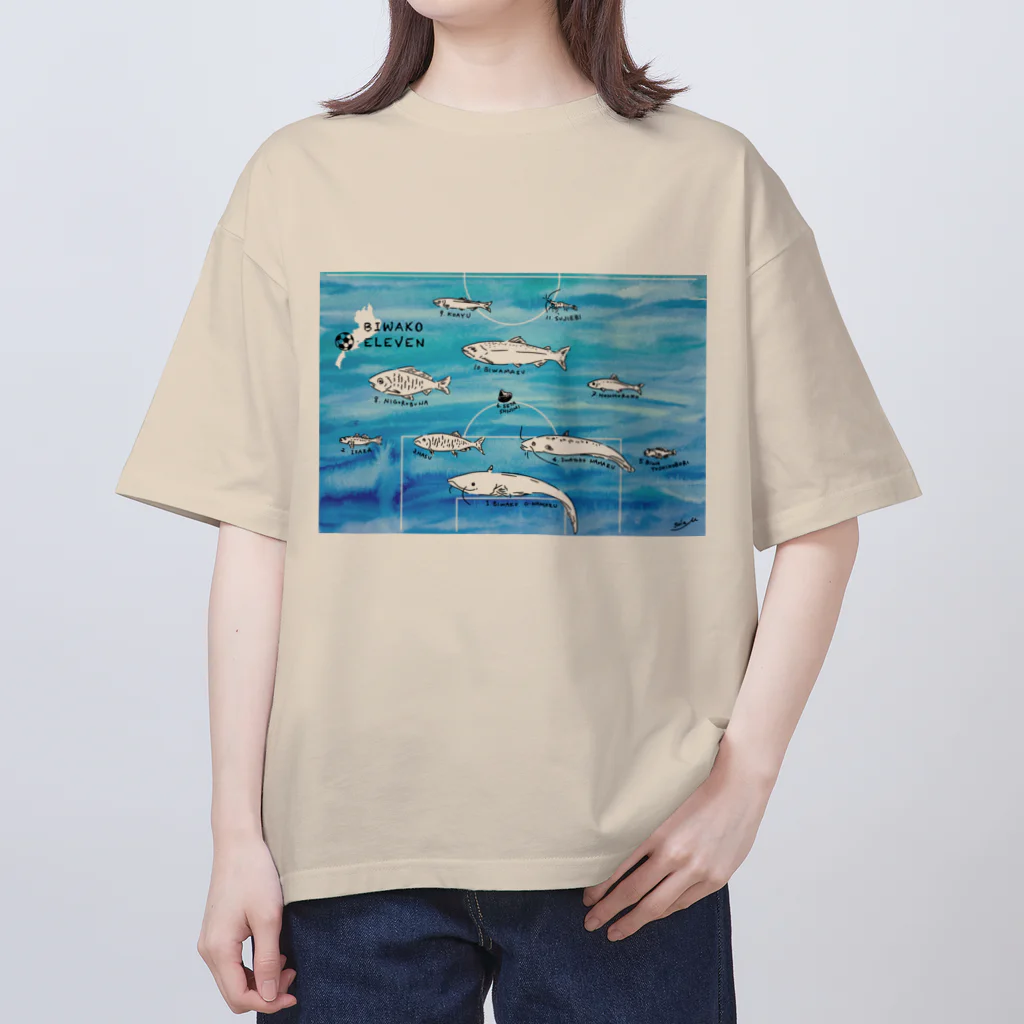 by みなもとそらの琵琶湖イレブン オーバーサイズTシャツ