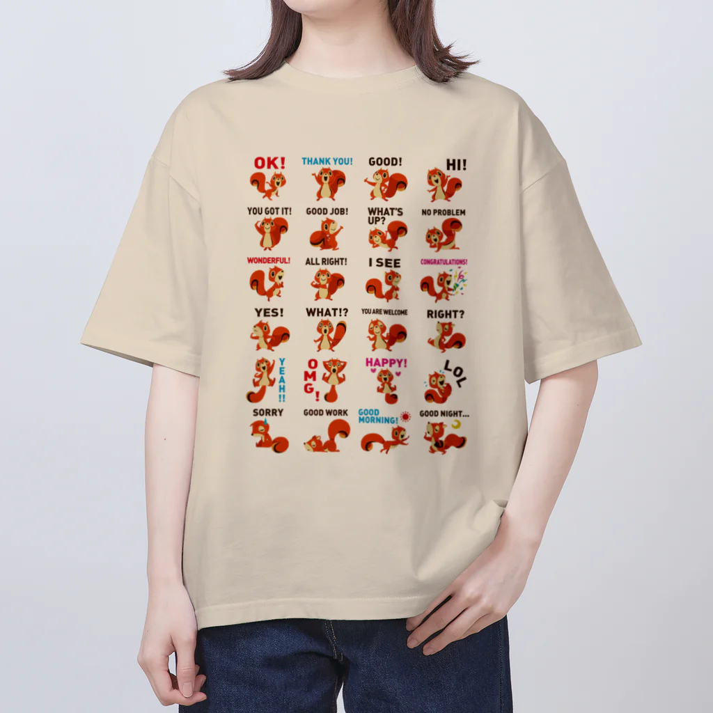 SUNDAYS GRAPHICSのりすスタンプ Oversized T-Shirt