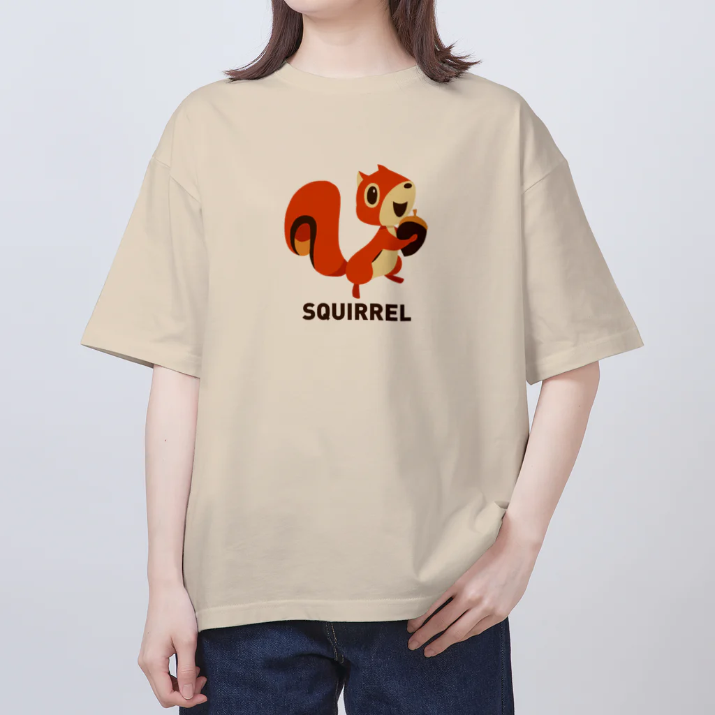 SUNDAYS GRAPHICSのどんぐリス (茶色ロゴ) オーバーサイズTシャツ