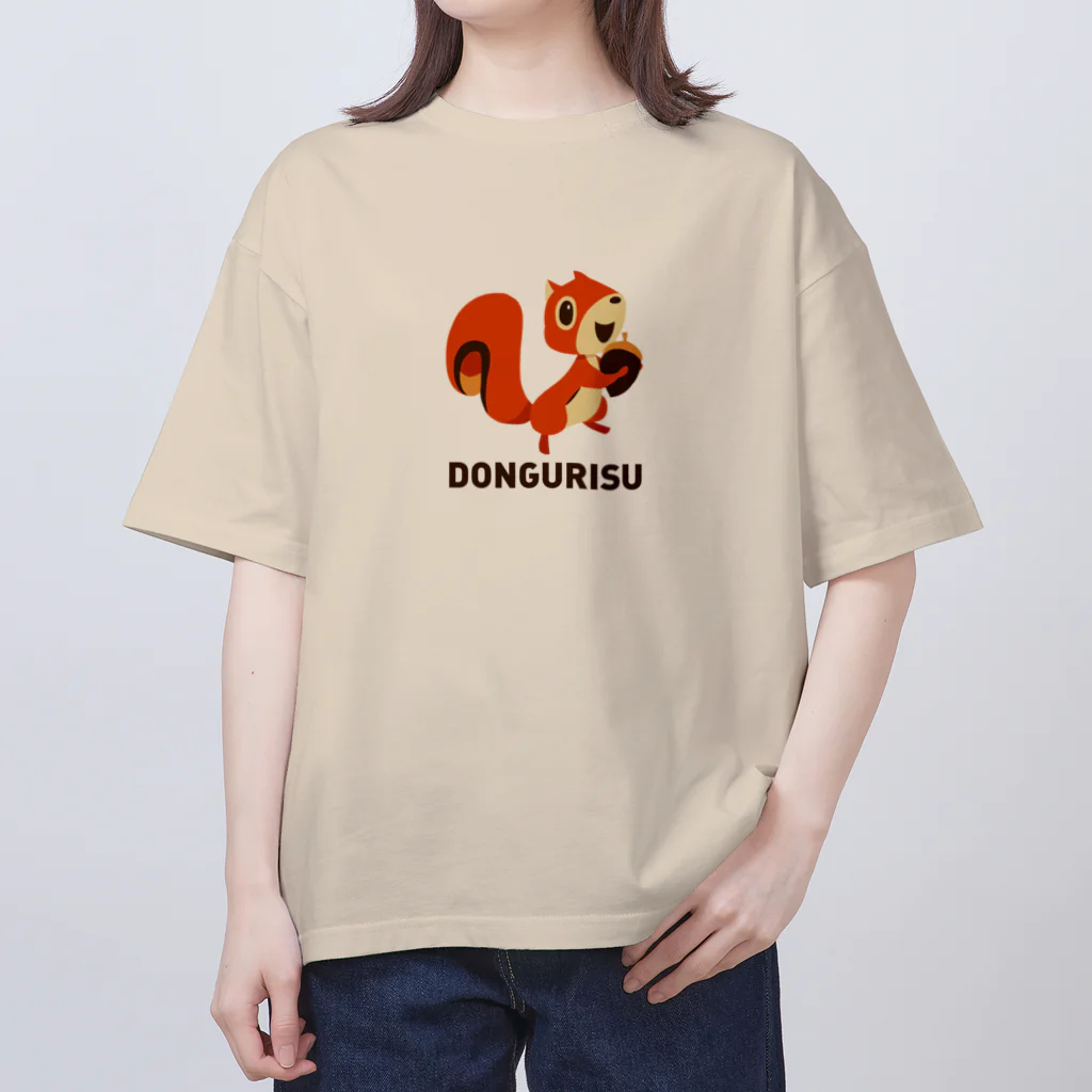 SUNDAYS GRAPHICSのDONGURISU (どんぐリス) 茶色ロゴ オーバーサイズTシャツ