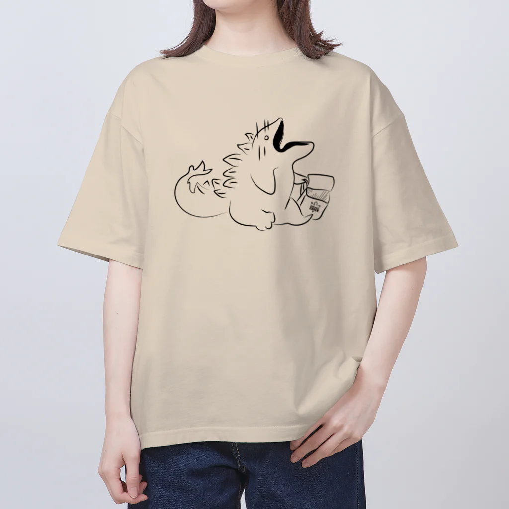 Owl and Potato Creationのステゴサウルス 草食系 ジュラシックランチ Oversized T-Shirt