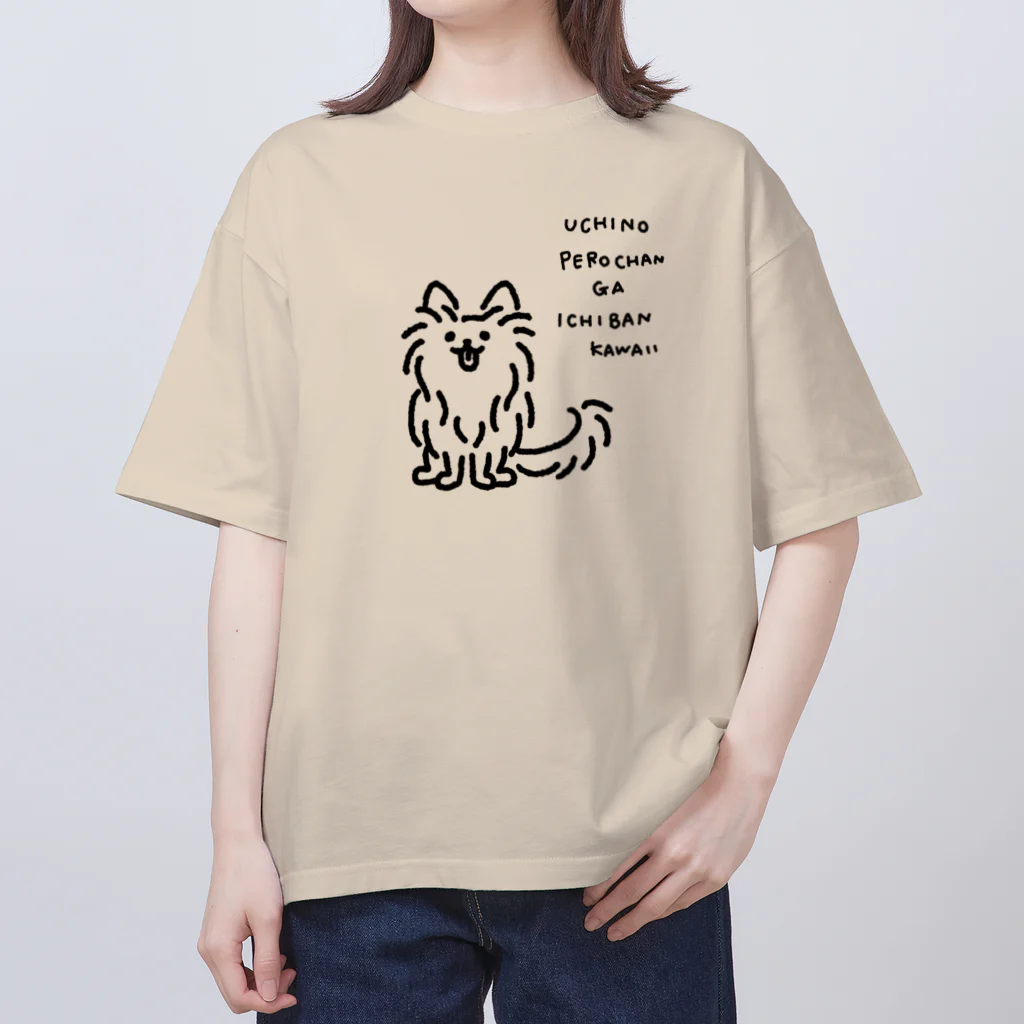 TOMOS-dogのえがおでみあげる犬 オーバーサイズTシャツ