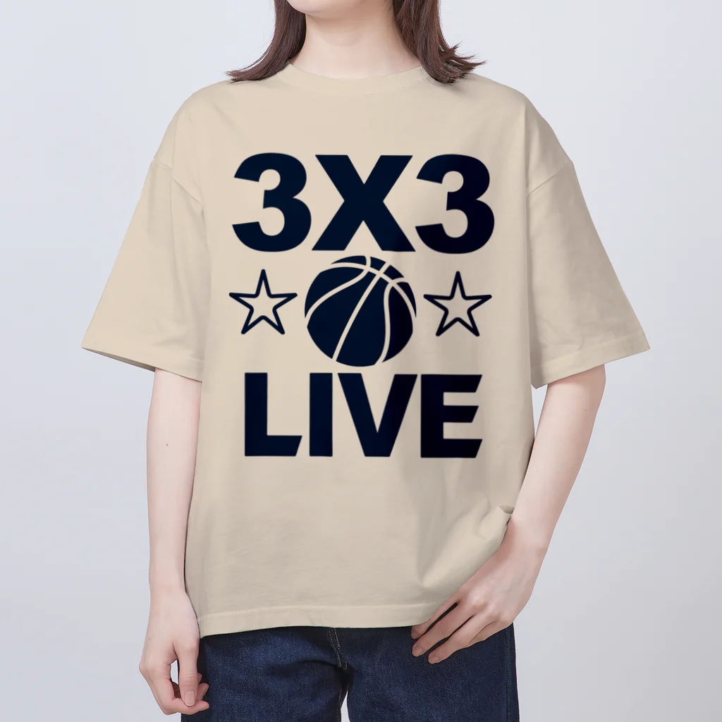 sports_tower スポーツタワーの3x3・スリーエックススリー・3人制バスケ・Tシャツ・アイテム・グッズ・ストリートバスケ・バスケットボール・スピーディーなバスケ・1試合10分間の21点ノックアウト・スポーツ・有望 オーバーサイズTシャツ