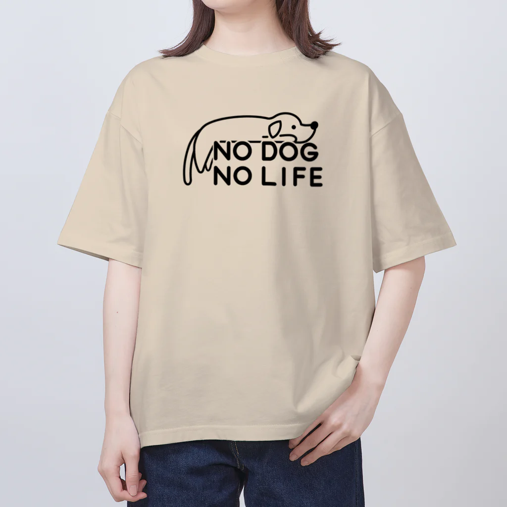 ぽぴーぴぽーのNO DOG NO LIFE  オーバーサイズTシャツ