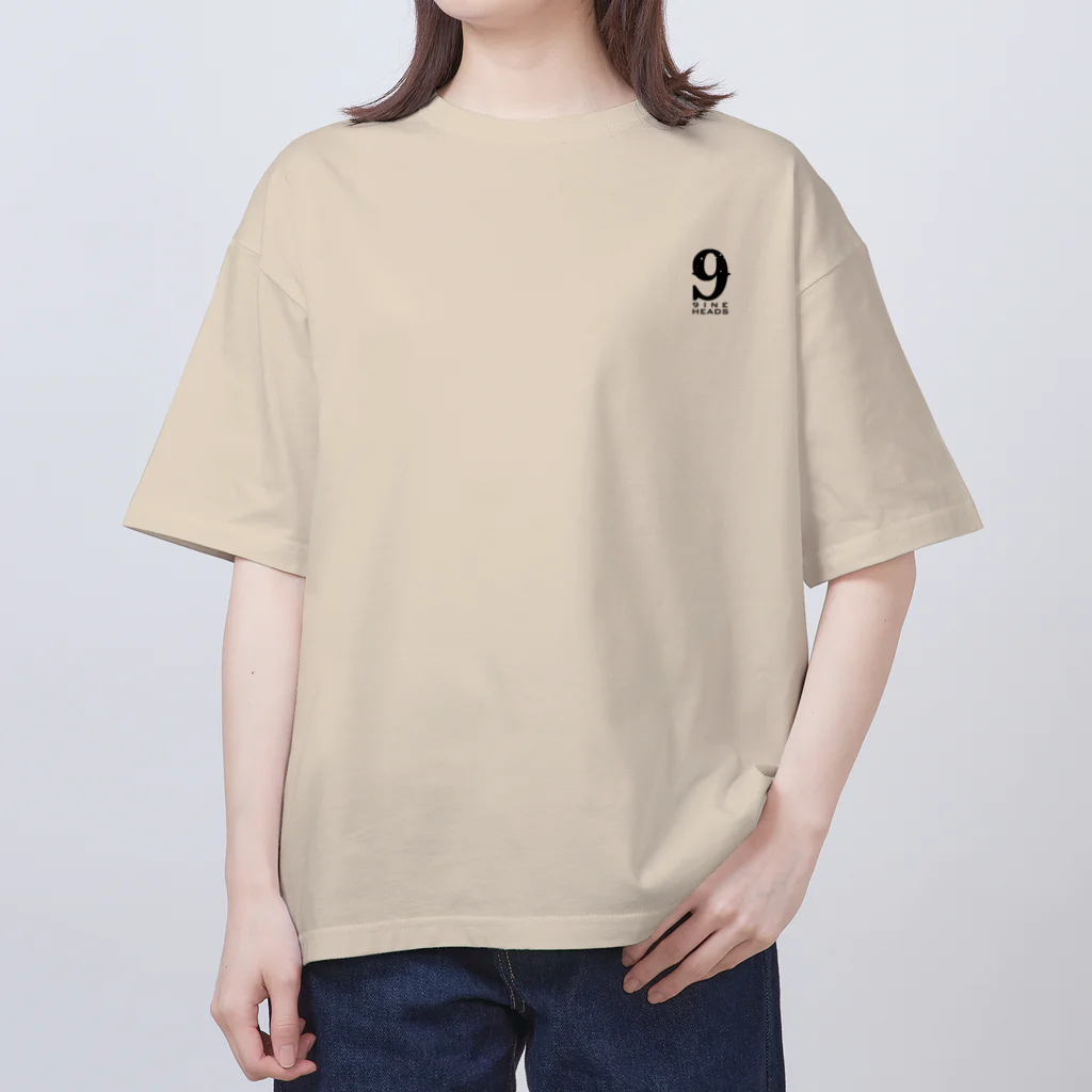 9INEHEADSのREV_Black Oversized T-Shirt