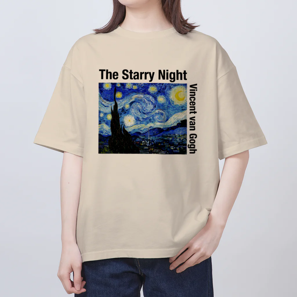 art-laboratory 絵画、芸術グッズのゴッホの星月夜 Tシャツ オーバーサイズTシャツ