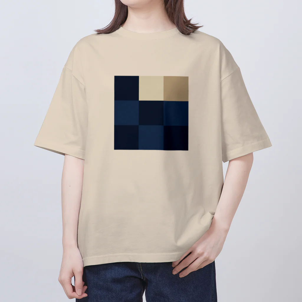 3×3 のドット絵の葛飾北斎 - 3×3 のドット絵 オーバーサイズTシャツ