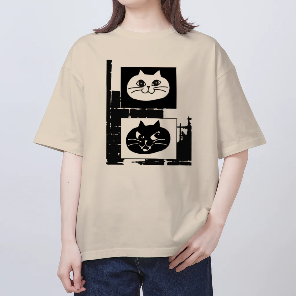 khakie shopの白まる　黒まる Oversized T-Shirt