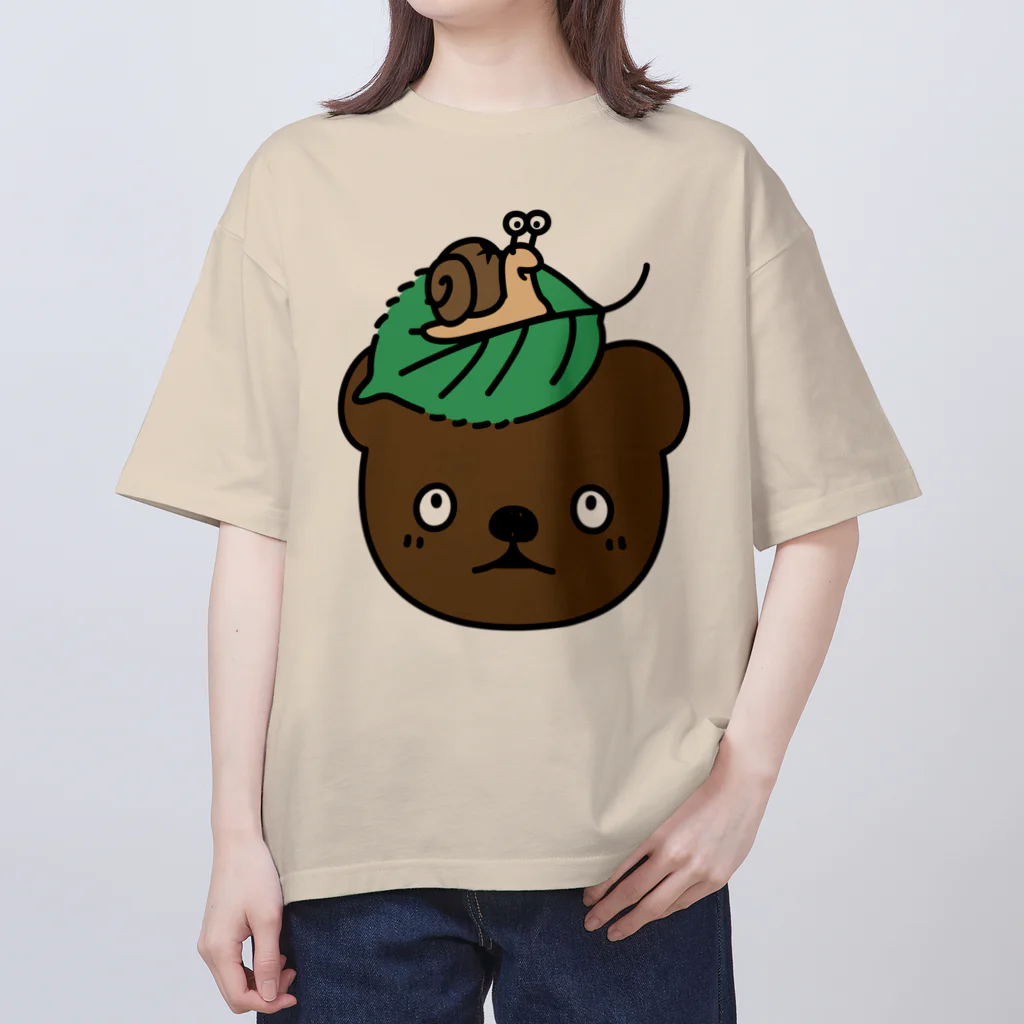 イラスト MONYAAT の雨待ちカタツムリ オーバーサイズTシャツ