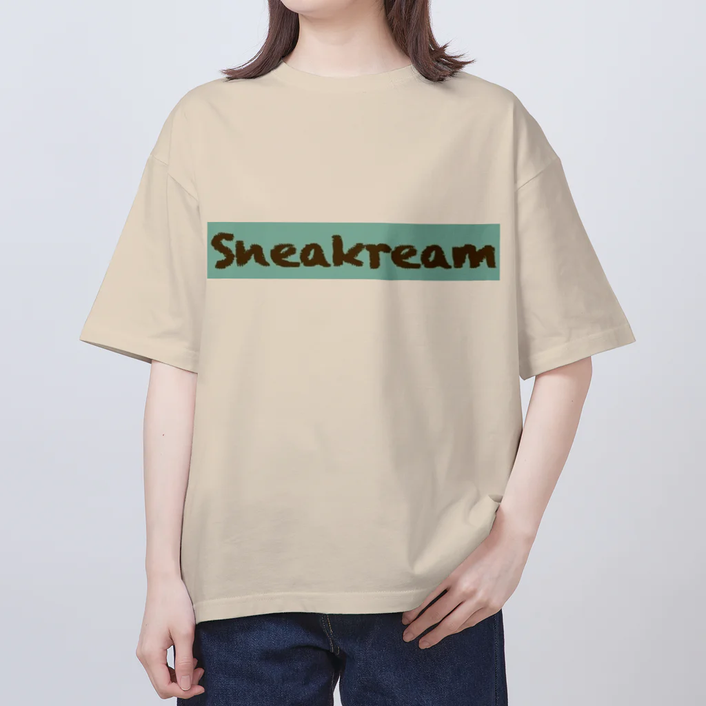 Sneakreamの（フロントのみ）チョコミントアイスクリーム オーバーサイズTシャツ