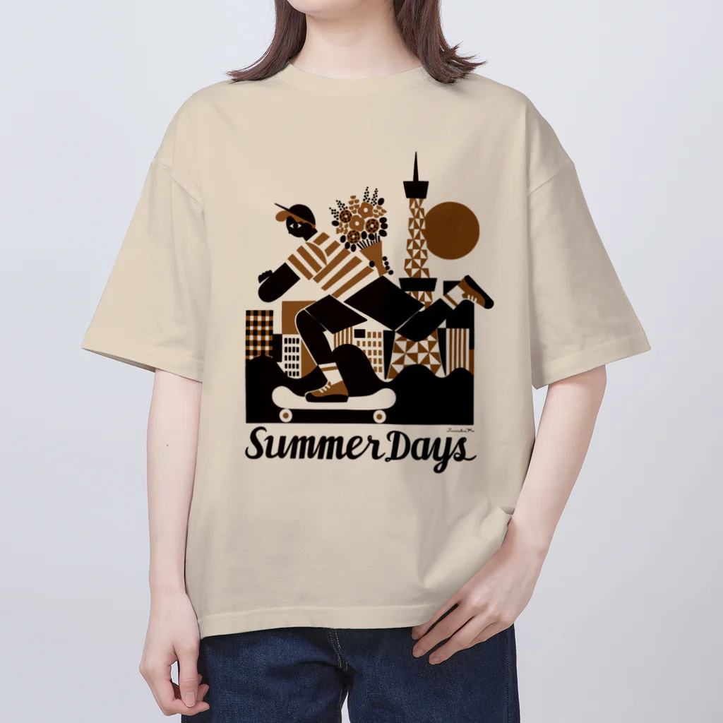 岸 潤一 / イラストレーターのSummer Days オーバーサイズTシャツ