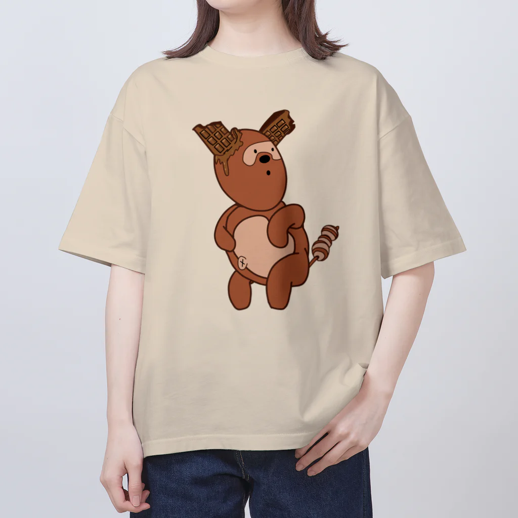 ポンポコ山の兄貴のそそくさチョコたぬきさん Oversized T-Shirt