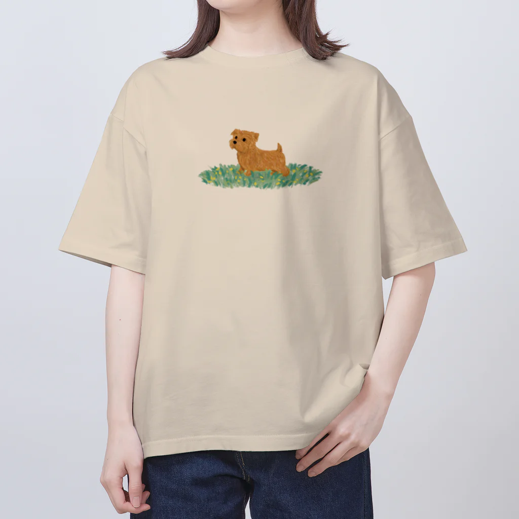 TOMOS-dogのノーフォークテリア Oversized T-Shirt