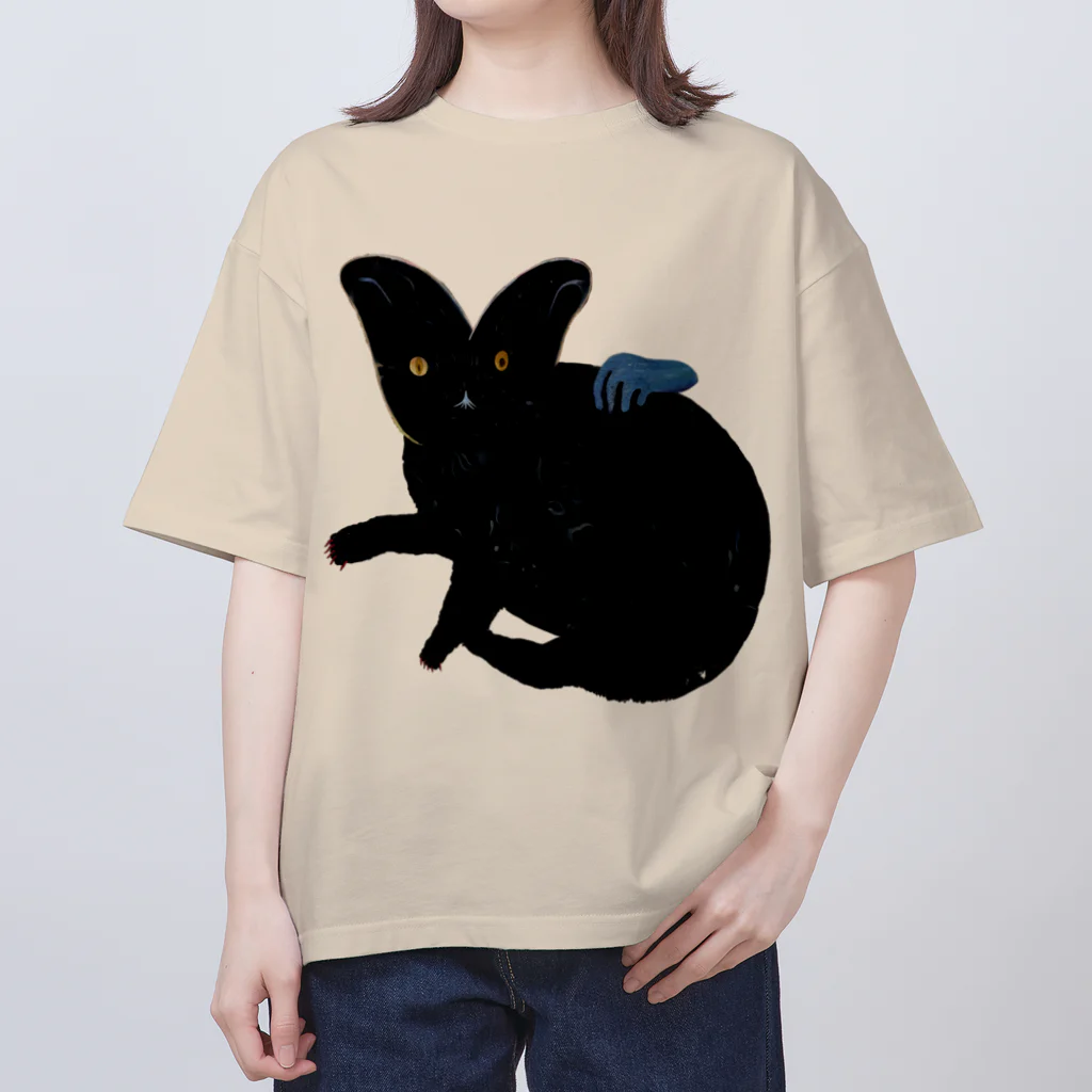 野口清村 / Noguchi Shimuraの撫で猫 オーバーサイズTシャツ