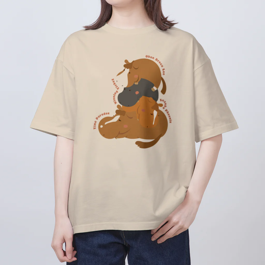 Loveuma. official shopのまんまるおデブうま by AERU オーバーサイズTシャツ