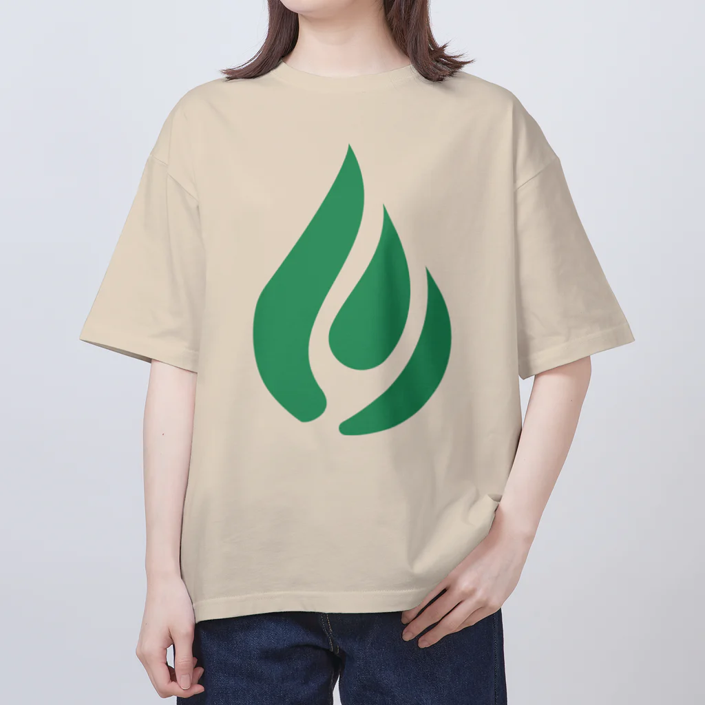おみタイムselectionの緑の炎 オーバーサイズTシャツ