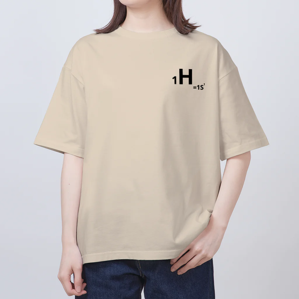 interested in?の1.hydrogen(黒/表裏) Oversized T-Shirt