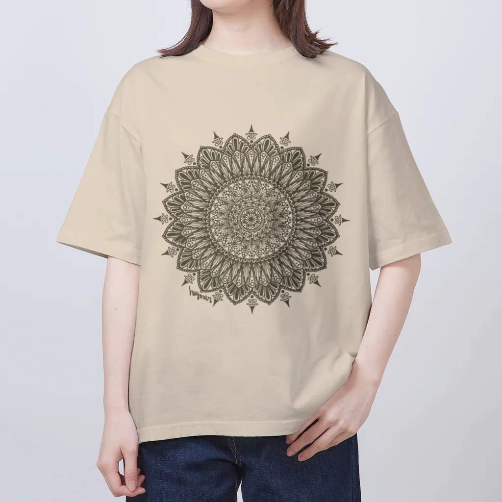 heymar の曼荼羅　スチールカラー Oversized T-Shirt