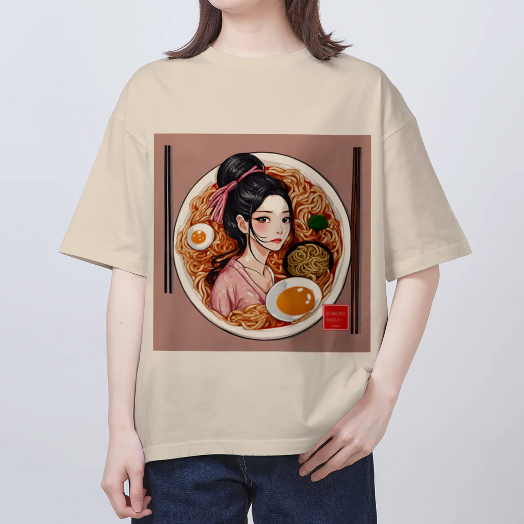 KIMONO GIRLS（キモノ ガールズ）のKIMONO GIRLS 華 ramen オーバーサイズTシャツ