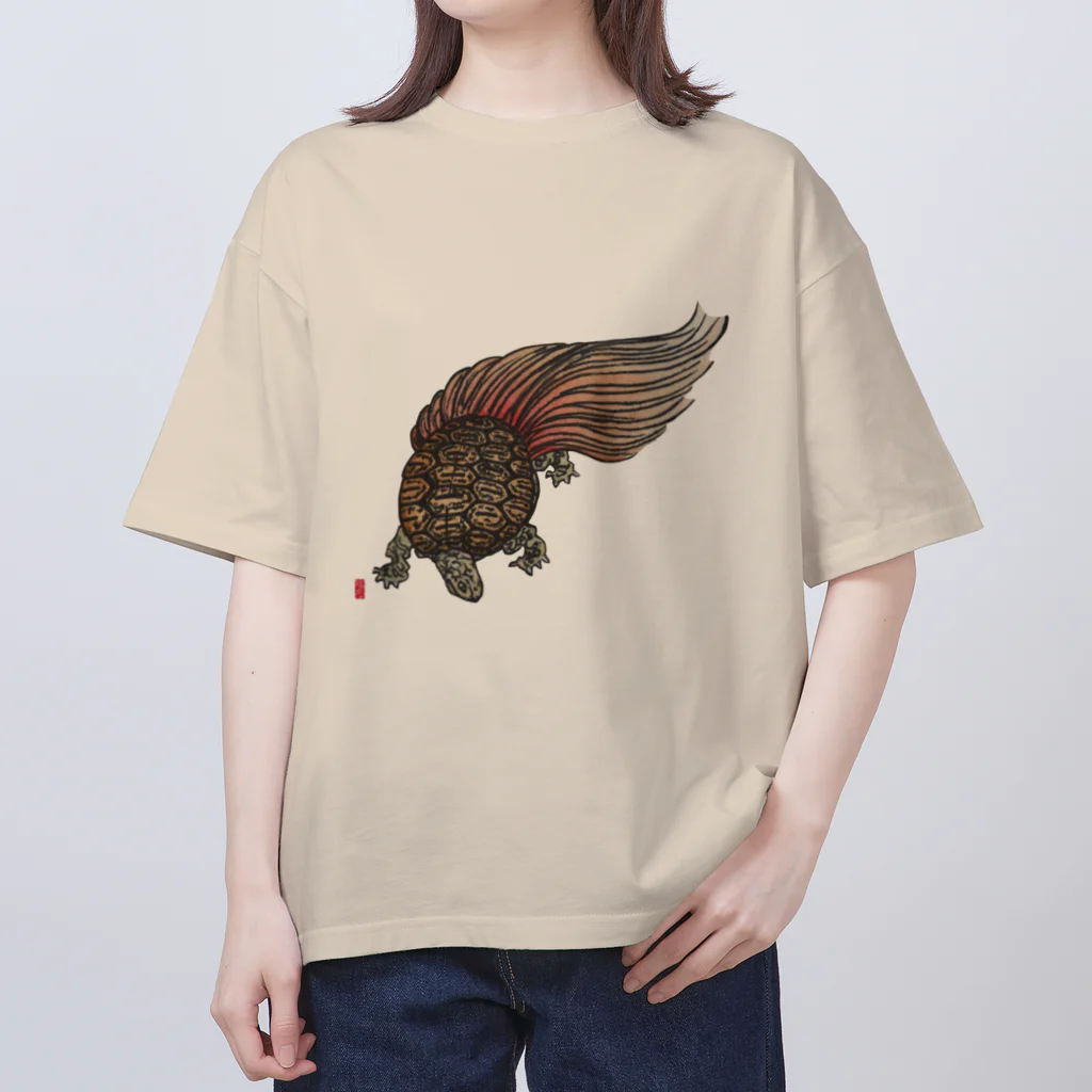 JapaneseArt Yui Shopの蓑亀 Oversized T-Shirt