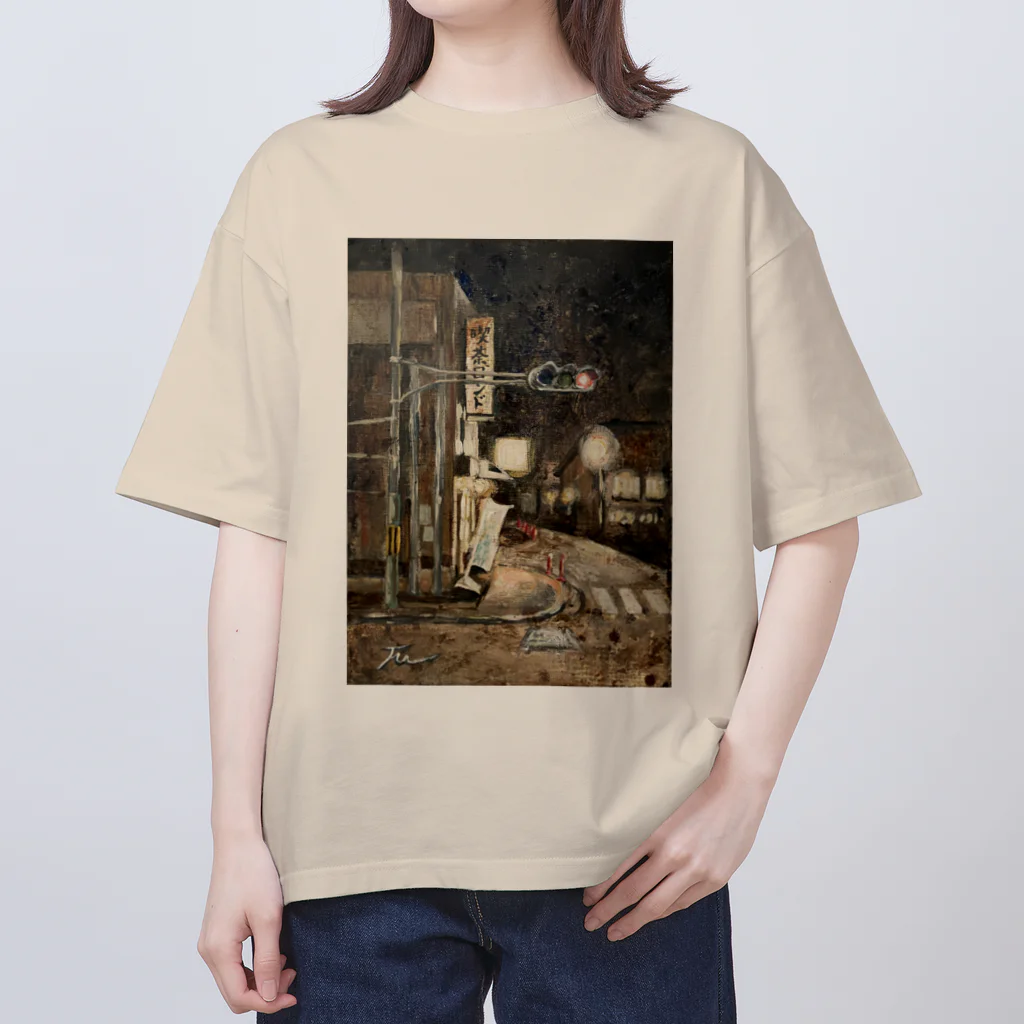 アクリル絵のfuのロンドlovers オーバーサイズTシャツ