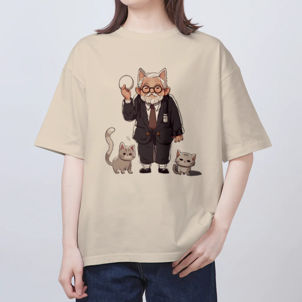 ぐっさんの気まぐれショップのにゃん爺 オーバーサイズTシャツ