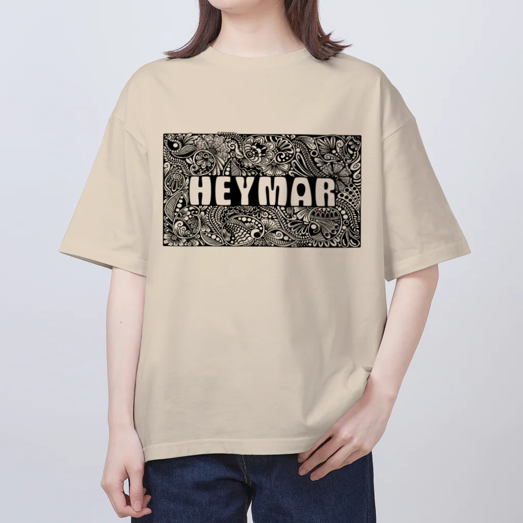 heymar の HEYMARロゴ　黒 Oversized T-Shirt