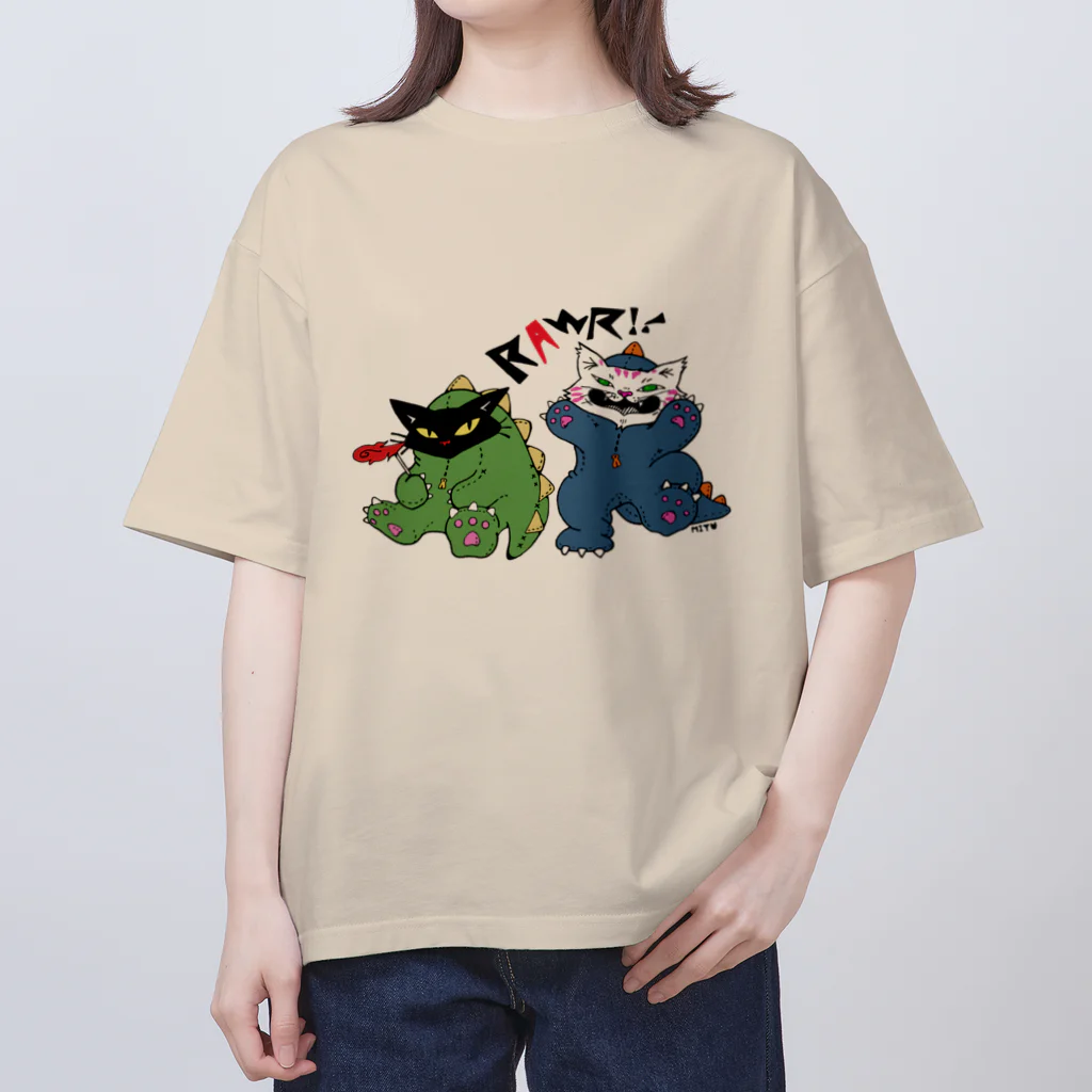 ほりみゆき【MIYU】の恐竜ポー＆桃虎 オーバーサイズTシャツ