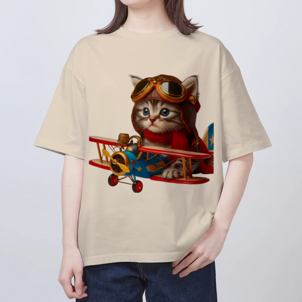 Gu--mimiの*Gu~mimi*パイロットにゃんこ オーバーサイズTシャツ