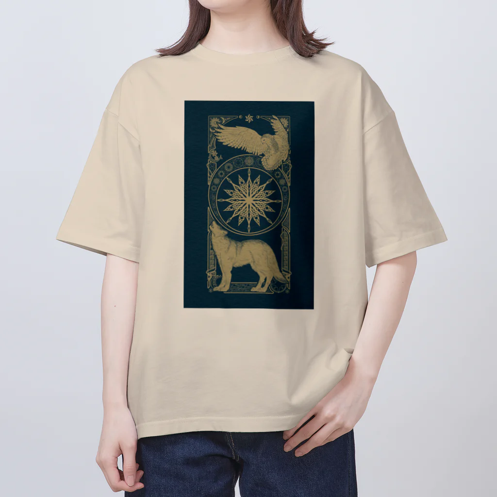 甘漏り屋の星月夜の狼梟 Oversized T-Shirt